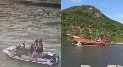 Casal se beija em moto aquática e é atropelado por barco pirata em Balneário Camboriú