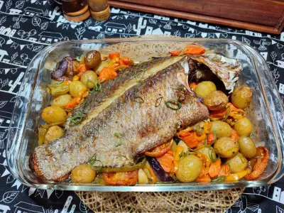 Chef Alexandre Dantas ensina receita de tilápia inteira assada com legumes no Inter TV Rural