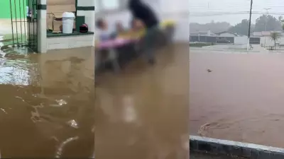 Creche alaga após chuvas intensas no Piauí; crianças choram assustadas e casas são afetadas