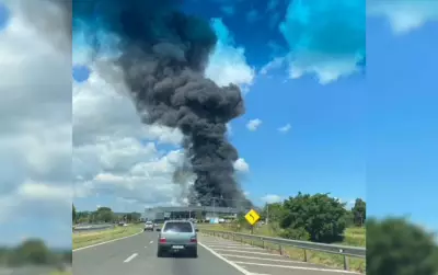 Incêndio atinge linha de produção de fábrica de ônibus Caio em Botucatu