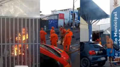 Incêndio atinge Mercado Municipal em Teresina e deixa feridos; bombeiros atuam no local