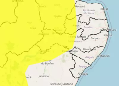 Inmet emite alerta amarelo para chuvas intensas em 19 cidades de Pernambuco
