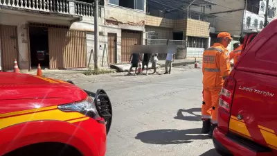 Marquise desaba parcialmente em Juiz de Fora e mobiliza Bombeiros em Santa Efigênia