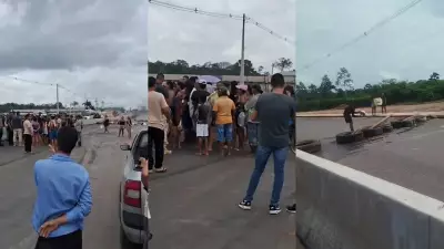 Moradores de Marituba fecham Alça Viária em protesto contra alagamentos após obra da Avenida Liberdade