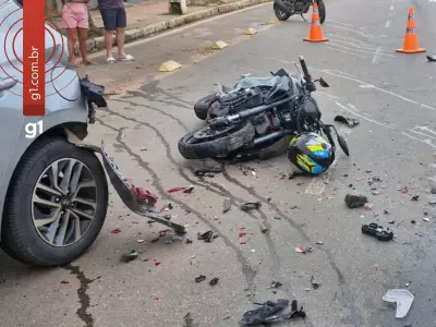 Motociclista em estado grave após colidir com carro estacionado em Rio Branco