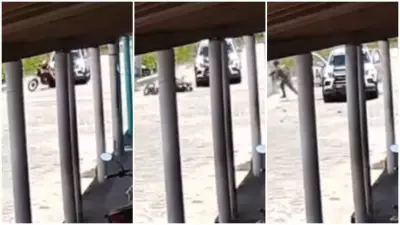 Motociclista é preso após perseguição policial e ser derrubado da moto por viatura no Ceará