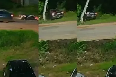 Motorista atropela motociclista, derruba poste e cai em córrego em acidente em Cuiabá