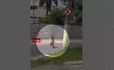 Motorista de van escolar flagrado com facão em avenida de Montes Claros