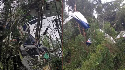Piloto morre após avião monomotor cair em área rural de Piên durante chuva forte
