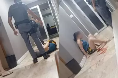 PM é filmado chutando rosto de mulher em São Vicente, litoral de São Paulo