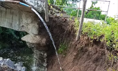 Ponte em Feira de Santana é interditada após desmoronamento causado por fortes chuvas