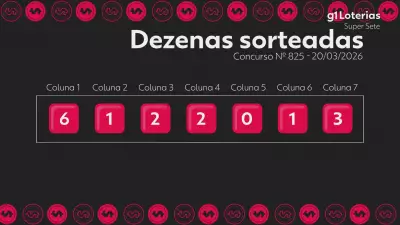 Super Sete: Concurso 825 não tem ganhador do prêmio máximo de R$ 4 milhões