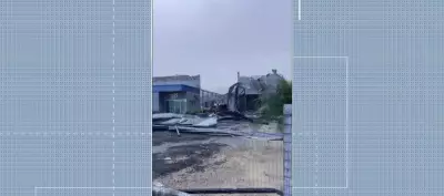 Tempestade destrói empresa de molduras em Braço do Norte, SC; ninguém se feriu