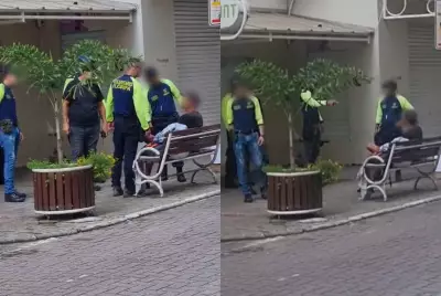 Voluntário de segurança em Florianópolis é afastado após cercar e insultar morador de rua