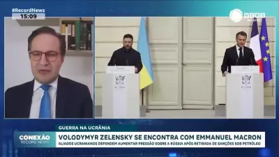 Zelensky e Macron se reúnem na França para intensificar pressão sobre a Rússia