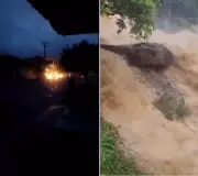 Apagões e enxurrada causam transtornos em Bom Jesus do Itabapoana, no RJ