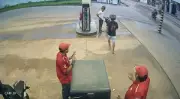 Assalto a posto de gasolina em Santarém é flagrado por câmeras de segurança
