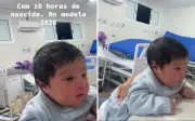 Bebê de 10 horas ergue cabeça com firmeza e viraliza com 8 milhões de visualizações