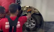 Bombeiros resgatam jiboia que apareceu em carroceria de veículo em Santa Cruz, RN