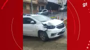 Carro invade entrada de escola e atropela cinco pessoas em Caratinga; criança de 4 anos em estado grave