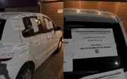 Comerciante cobre carro com avisos após motorista parar em vaga exclusiva em Goiânia