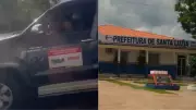 Criança dirige caminhonete oficial em Santa Luzia (MA) e prefeitura abre investigação