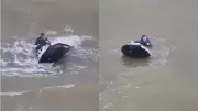 Empresário fica à deriva por 3 horas após salvar amigos em passeio de moto aquática no ES
