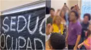 Estudantes ocupam Secretaria da Educação de SP exigindo diálogo com Tarcísio