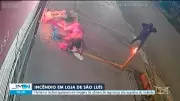 Homem e mulher incendeiam loja em São Luís; polícia investiga crime registrado por câmeras