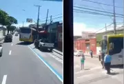 Homem furtou ônibus em terminal de Sorocaba, bateu em poste e foi detido pela GCM