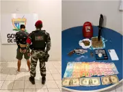 Homem é preso com drogas e arma após confessar assassinato de jovem na frente da família