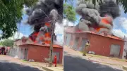 Incêndio de grandes proporções atinge residência no bairro Saci, em Teresina