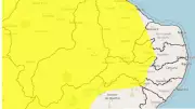 Inmet renova alerta amarelo para chuvas intensas em mais de 30 cidades do Sertão de Pernambuco