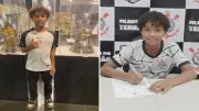Menino de 10 anos de Riolândia é contratado para a base do Corinthians após se destacar em escolinha pública