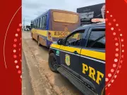 Motorista foge de fiscalização e abandona 30 crianças em ônibus escolar em Vilhena