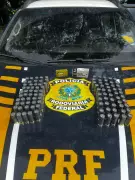 Motorista é preso com munições de uso restrito e armas brancas na BR-251 em Montes Claros