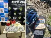 Operação conjunta apreende 20 kg de drogas e arma em Maricá, RJ