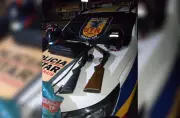 Perseguição policial em Frutal apreende armas e notebook roubados de propriedade rural