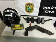 Polícia apreende arma e tornozeleiras eletrônicas rompidas em terreno baldio no Ceará