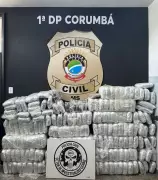 Polícia Civil apreende 210 quilos de skunk e outras drogas em casa usada como estoque em Corumbá