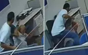 Policial armado espanca servidor do INSS de 73 anos dentro de agência em Goiânia
