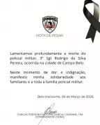 Policial militar é assassinado a tiros em Campo Belo, MG; operação resulta em duas mortes e quatro prisões