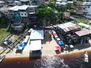 Praia da Ponta Branca em Manaus tem água imprópria para banho após análise da UEA