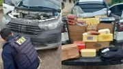 PRF recupera carro roubado com mais de 600 kg de queijo no Piauí