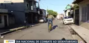 Repórter faz graça ao vivo ao tentar empinar bicicleta e provoca gargalhadas no apresentador