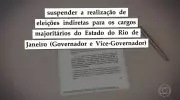 STF suspende eleição indireta para governador do Rio de Janeiro e mantém presidente do TJ no cargo