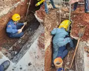 Trabalhador é soterrado em vala após desmoronamento de terra em Porto União, SC