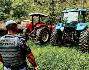 Tratores de R$ 500 mil furtados em Piracaia são recuperados pela PM em Jundiaí