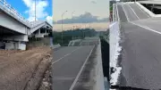 Trecho de ponte desaba na BR-101 em Santa Rita, na Paraíba, sem vítimas