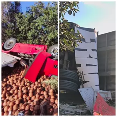 Acidente com dois caminhões deixa motorista ferido na BR-135 em Joaquim Felício